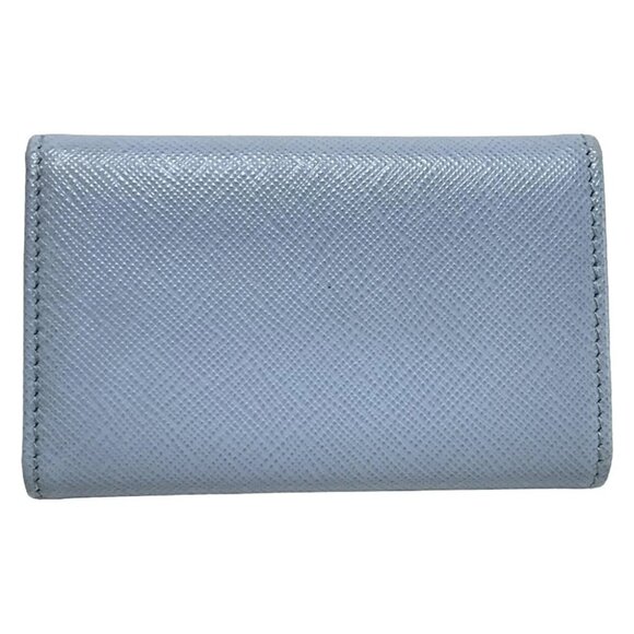 Auth PRADA - 1PG004 Celeste (light blue) Saffiano Leather Key Case - Picture 3 of 5